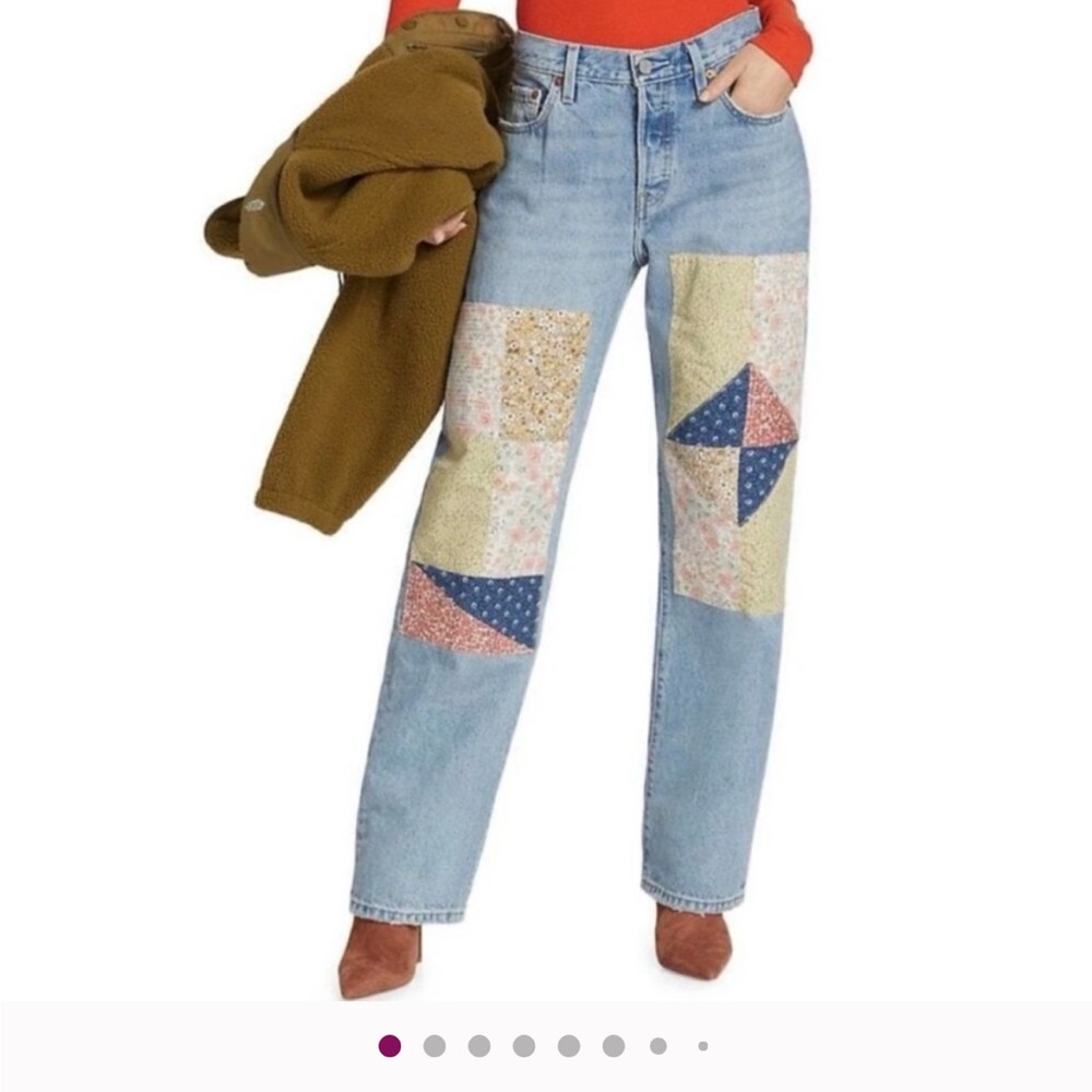 Levi’s 501 Anniversary Patchwork High-Rise Straight Leg Jeans - Size 29